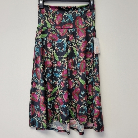 Lularoe Floral Skirt Azure XS - Picture 8 of 8